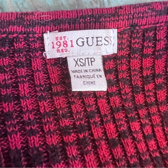 Y2K Guess Red Zip up Sweater Size XS - Picture 9 of 11